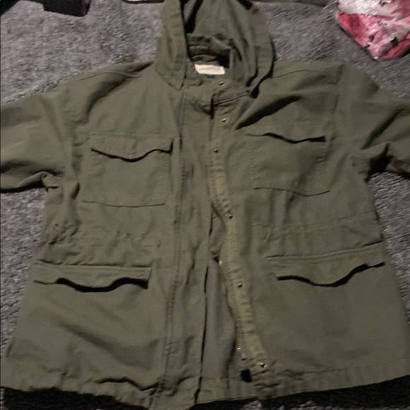 Olive Green Hooded Jacket - Picture 1 of 4